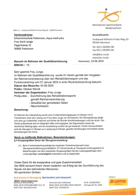 Rehabilitationssport im Wasser